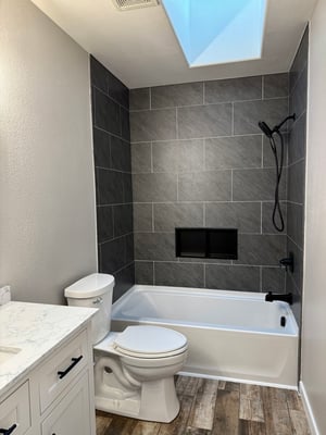 FastBath with Nuvo Wall System and cascade alcove tub done by BetterBath