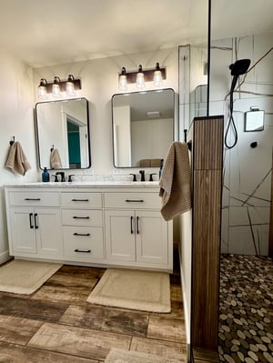 New Vanity and Tiled shower installed by BetterBath