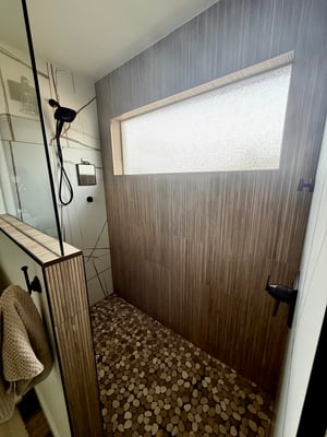 Custom Shower Area with Window by BetterBath