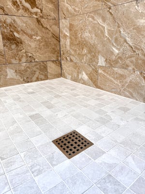 Close up of Tile work done by BetterBath